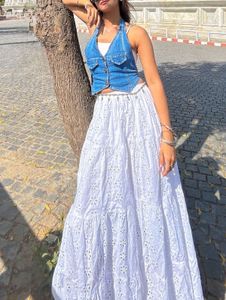 Denim Halter Neck Vest