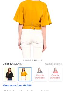 Harpa Brand Bell Arms Crop Top