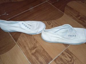 White Canvas Shoes