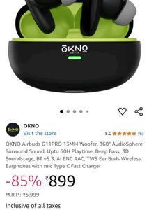🆕 OKNO Earbuds 13 mm Driver