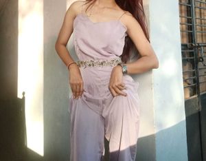 Ethnic Jumpsuit With Shrug