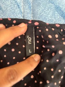 Polka Dot Button-Down Dress