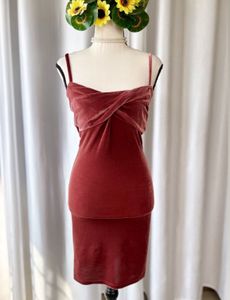Korean Velvet Strappy Dress