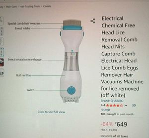 V-Comb Head Lice Vacuum