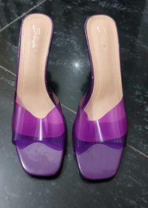 transparent branded unused heels..41
