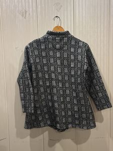 Patterned Button-Up Jacket