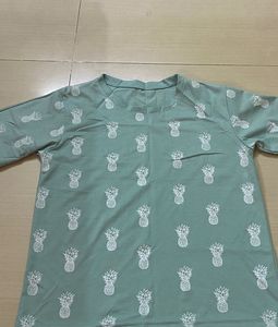 Cute Pineapple Print Top