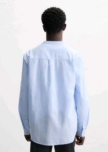 Zara Light Blue Linen Shirt