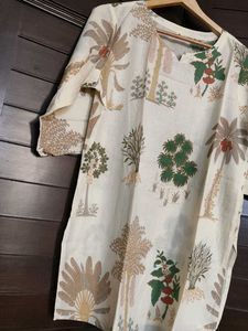 Garden Breeze White Botanical Cotton Co-ord Set