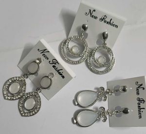 3 Silver Tone Earrings Set