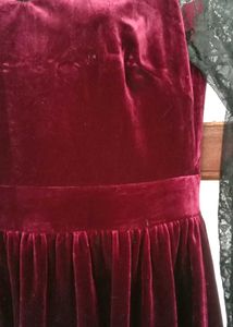 Maroon black dress