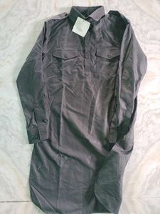 Men's Grey Kurta