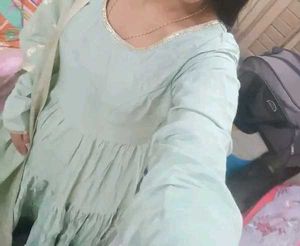 Elegant Green Anarkali Kurta Set