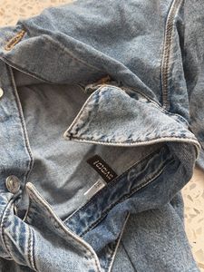 Denim Shirt Dress with Belt