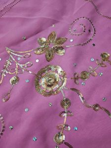 Elegant Pink Embellished Saree
