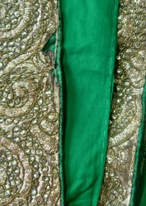 Parrot Green Saree