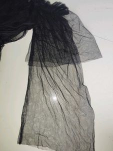 Black Tulle Off-Shoulder Dress
