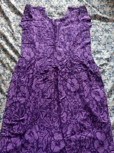 Purple Suit And Red Salwar