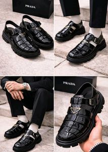 Prada Black Cage Sandals