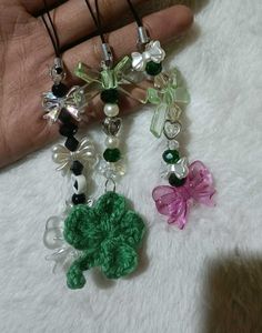 Cute Beaded Phone Charms - Set of 3