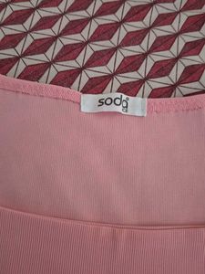 Pink Square Neck Crop Top