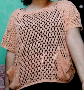 Crochet Peach Top
