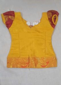 Kids Yellow, Golden & Maroon Dress
