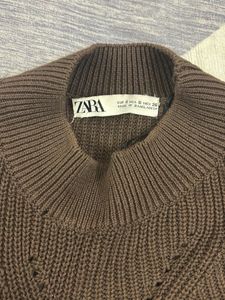 Zara Brown Knit Sweater