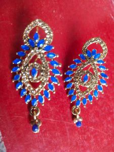 Elegant Blue Stone Earrings