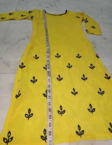 Yellow Embroidered Kurta