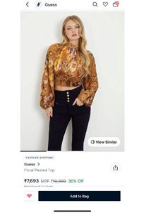 Guess Bianca Floral Print Top( BRAND NEW)