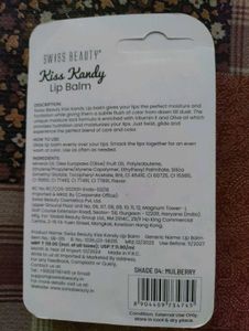 Swiss Beauty Kiss Kandy Lip Balm - Mulberry