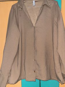 ✨ Cream Satin Elegance – The Shirt💕