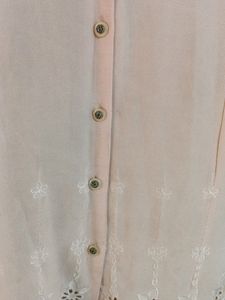 Peach Chikankari Shirt