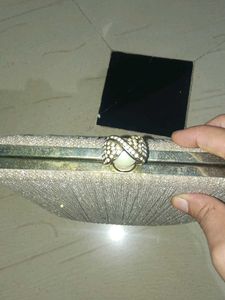 Elegant Silver Clutch