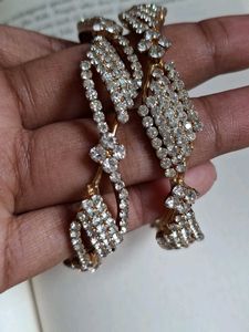 Sparkling Gold Rhinestone Bangle (3piece)
