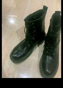 Black Stylish Boots For  Men