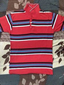 Striped Red Polo T-Shirt