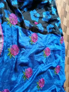 Like New Navy Blue Colour Saree