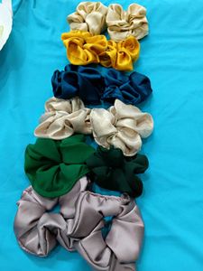 12 medium and large size Colorful Scrunchie Set