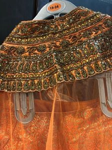 Orange colore Party Lehnga