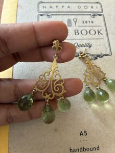 Amrapali Silver Peridot Earrings