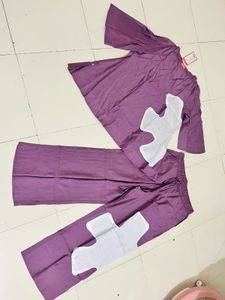 Lavender Slub 2-Piece Lounge Set