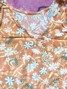Floral Orange Dress