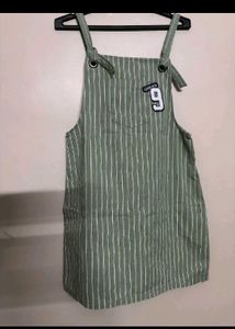 Striped Overalls Dress