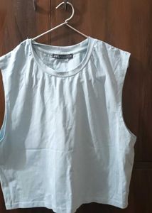 Zara Light Blue Muscle Tank