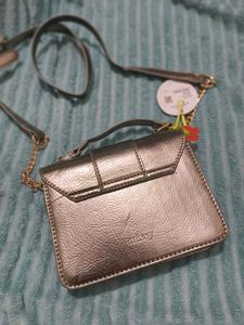 Missy Metallic Silver Mini Bag