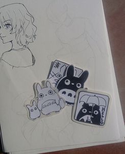 Custom Anime/manga/cat Handmade Stickers 10pcs