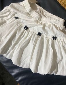 White Skirt with Bows