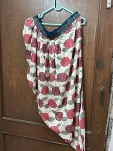 Elegant Maroon Dhoti Style Kurti/ Dress